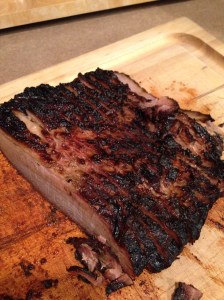 smoked brisket on big green egg