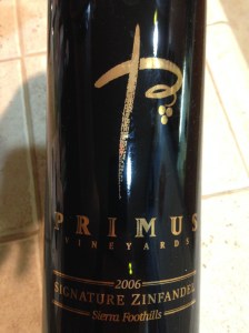 primus signature zinfandel