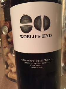 Worlds End Cabernet Franc Reserve Against The Wind