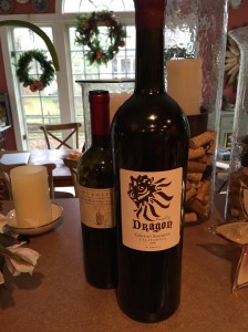 The magnum of Naughty Dragon, drinking beautifully