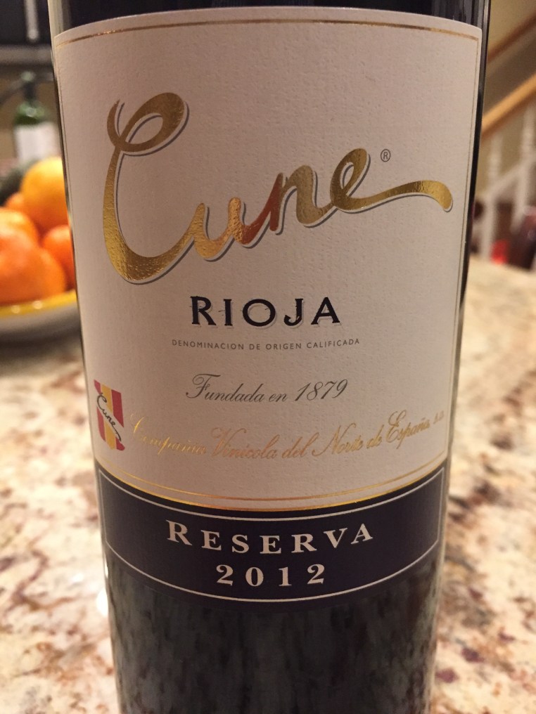 CVNE rioja reserva 2012