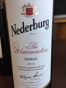 nederburg the winemaster shiraz