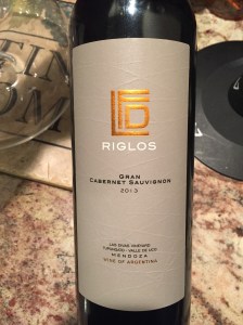 Riglos Gran Cabernet Sauvignon, Tupungato, Argentina